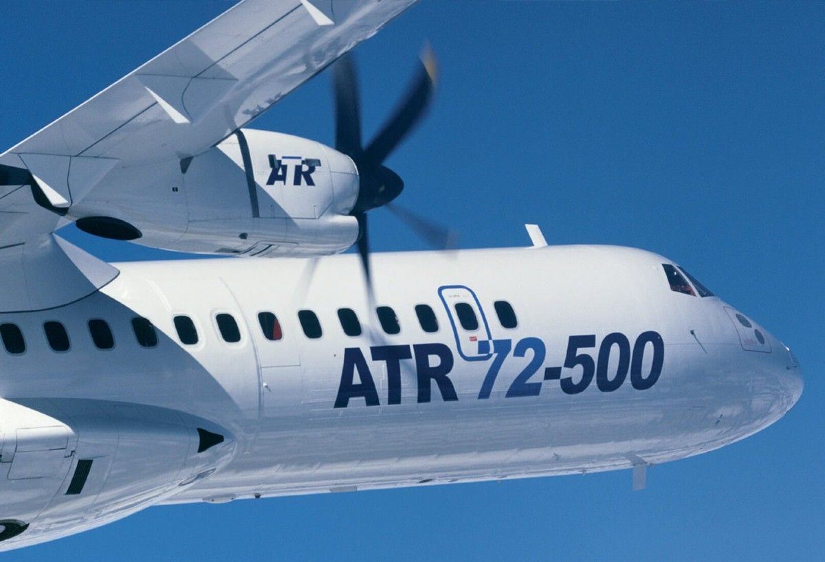 ATR aircraft flying