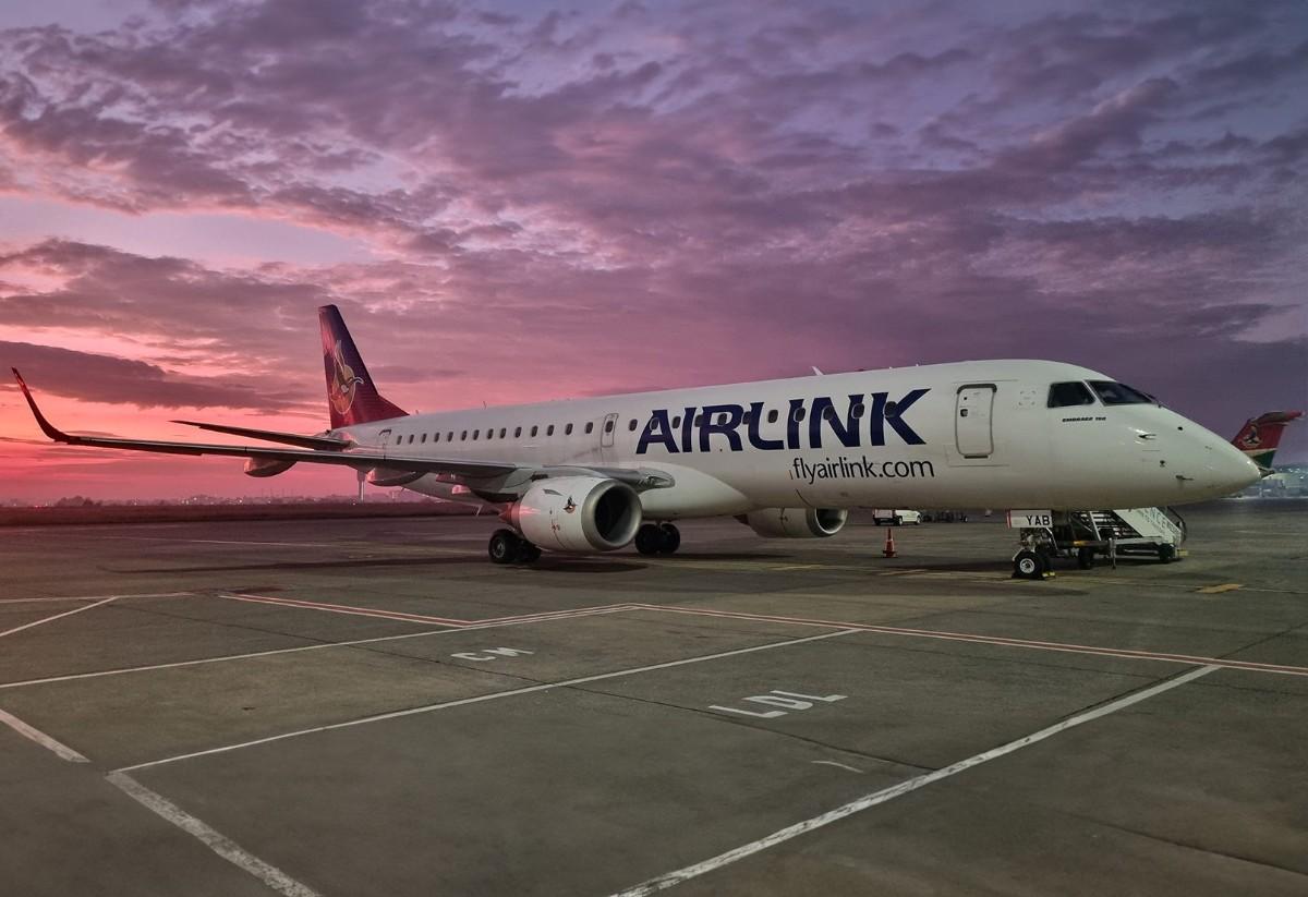 Airlink aircraft sunset